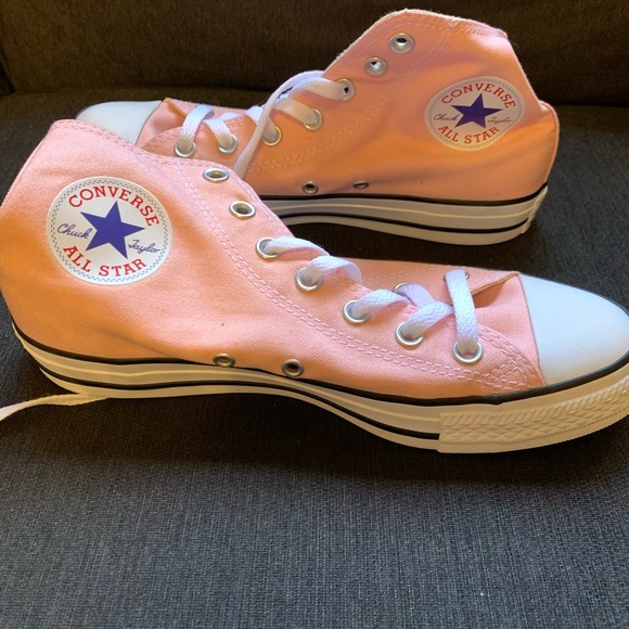 pale pink converse high tops